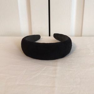 Faux suede wide black headband